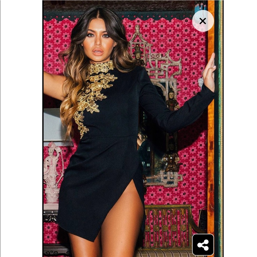 Pretty Little Thing One Sleeve Mini Dress
